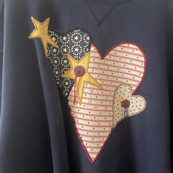 Vintage Americana 90s Appliqué Sweatshirt #90sfashion #vintage #patriotic sizeXL - Picture 2 of 7